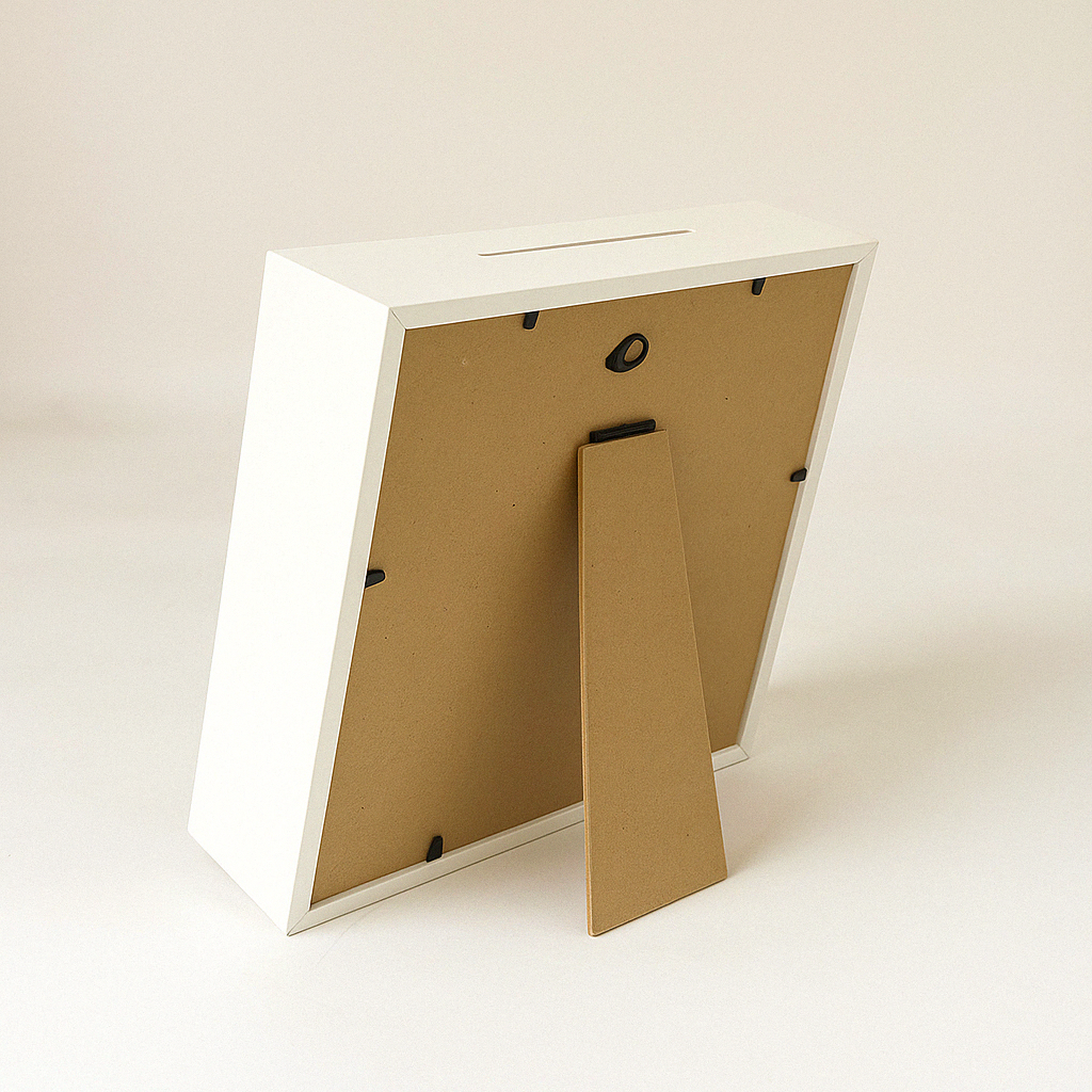 3D fotolijst van hout en glas